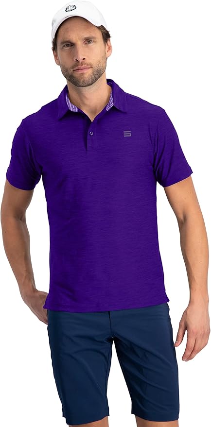 Three Sixty Six Golf Shirts for Men - Dry Fit Short-Sleeve Polo, Athletic Casual Collared T-Shirt