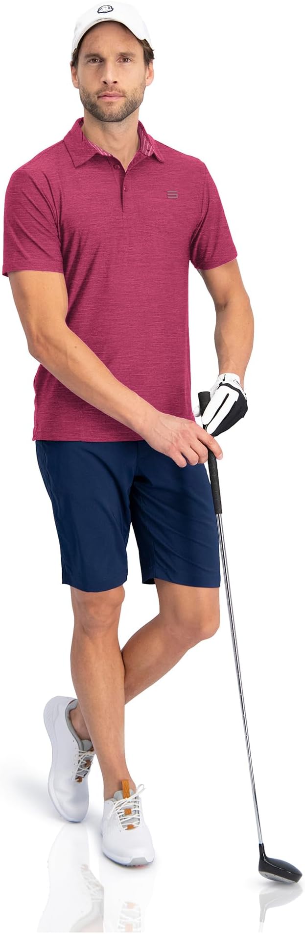 Three Sixty Six Golf Shirts for Men - Dry Fit Short-Sleeve Polo, Athletic Casual Collared T-Shirt