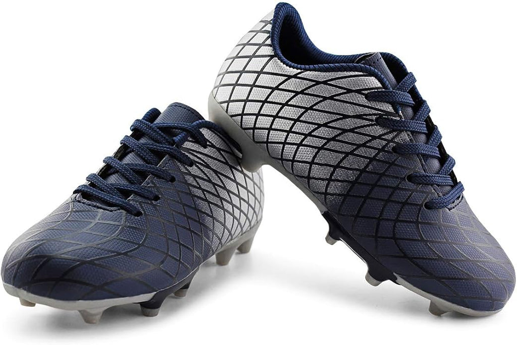 JABASIC Kids Outdoor Soccer Cleats Athletic Firm Ground Football Shoes