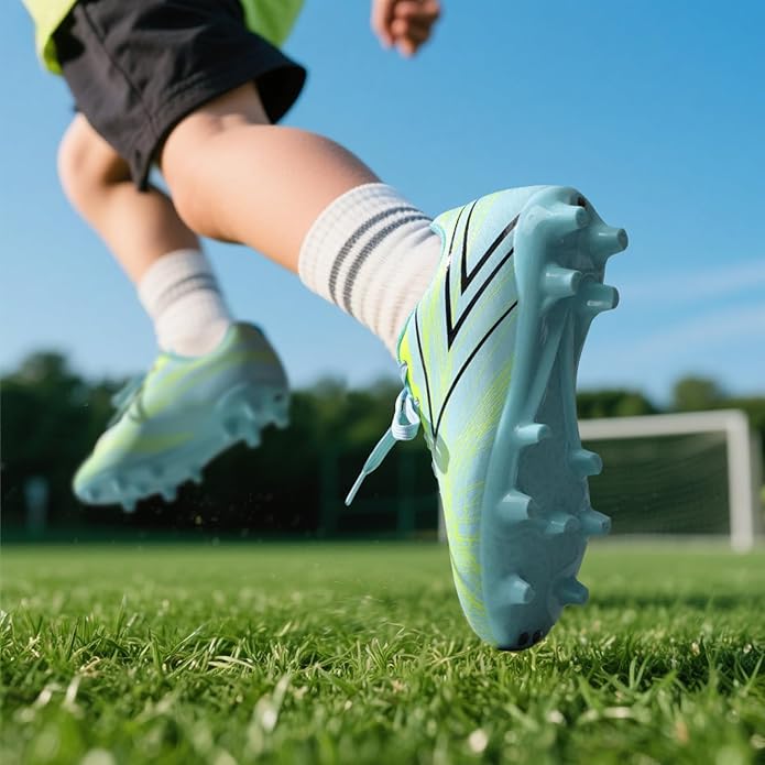 DREAM PAIRS Boys Girls Soccer Cleats Kids Youth Firm Ground Football Shoes for Little/Big Kid