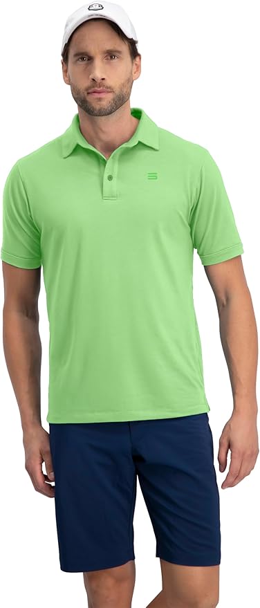 Three Sixty Six Golf Shirts for Men - Dry Fit Short-Sleeve Polo, Athletic Casual Collared T-Shirt