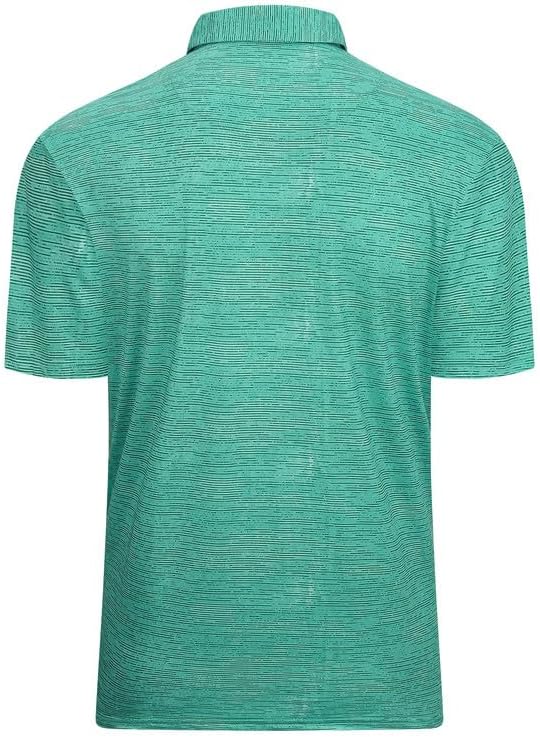 Damipow Premium Golf Shirts for Men Dry Fit Performance Polo Short Sleeve Collared Shirt