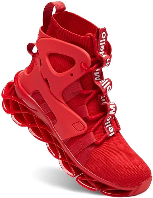 Hello MrLin Men's Running Shoes Non Slip Athletic Tennis Walking Blade Type Sneakers Hip Hop