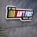 NEONSIGN If You Ain't First You Are Last LED Neon Sign Gym Motivation Lightbox Fitness Wall Decor with USB Powered Dimmable for Gym Home Fitness Decoration (12x4.5 inches)