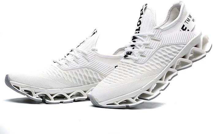 Vooncosir Men's Fashion Sneakers Breathable Mesh Running Shoes Blade Non Slip Soft Sole Casual Athletic Walking Shoes
