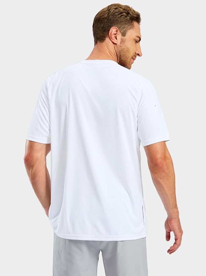 Pudolla Men's Workout Running T-Shirts Lightweight Quick Dry Athletic Gym Shirts for Men Short Sleeve Sport Tee Tops