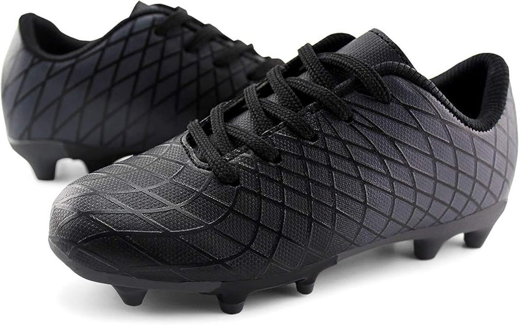 JABASIC Kids Outdoor Soccer Cleats Athletic Firm Ground Football Shoes