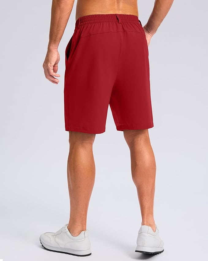 Pudolla Men's Casual Shorts 7"/9" Lightweight Golf Shorts with 3 Pockets Stretch Quick Dry Comfy Work Shorts