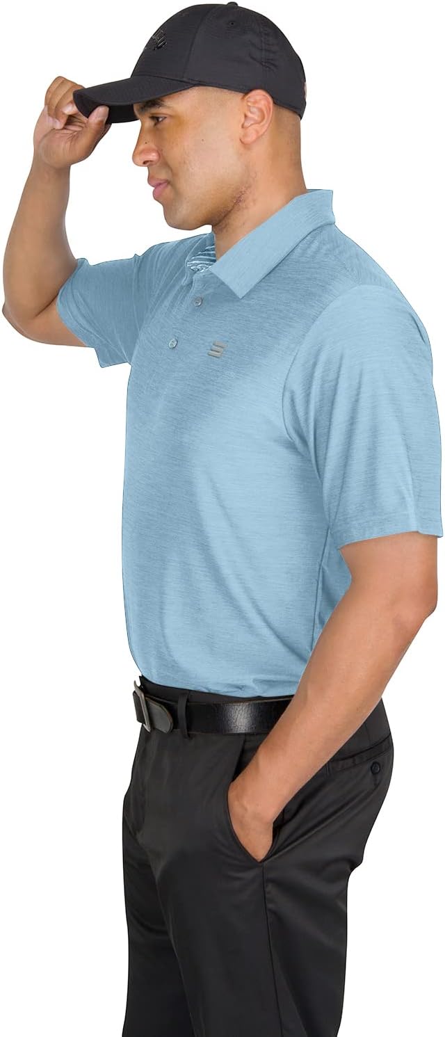 Three Sixty Six Golf Shirts for Men - Dry Fit Short-Sleeve Polo, Athletic Casual Collared T-Shirt