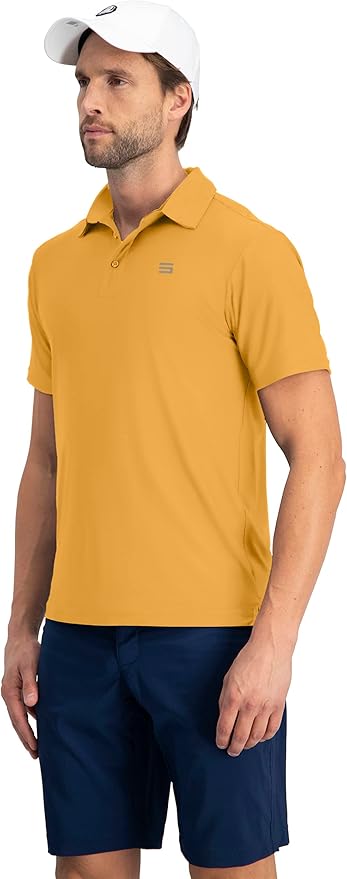 Three Sixty Six Golf Shirts for Men - Dry Fit Short-Sleeve Polo, Athletic Casual Collared T-Shirt