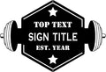 Personalized Gym Sign with Name | Hexagon Gym Garage Decor | Gym Decor for Home Gym | Established Signs for Workout Room | Gift for Athlete