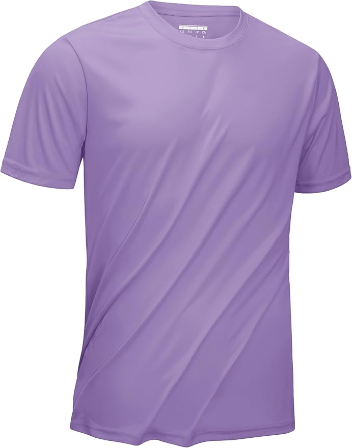 KEFITEVD Men's Short Sleeve UPF 50+ Sun Protection Shirts Quick Dry Rashguard Swim Shirt SPF Workout Fishing Athletic T-Shirt
