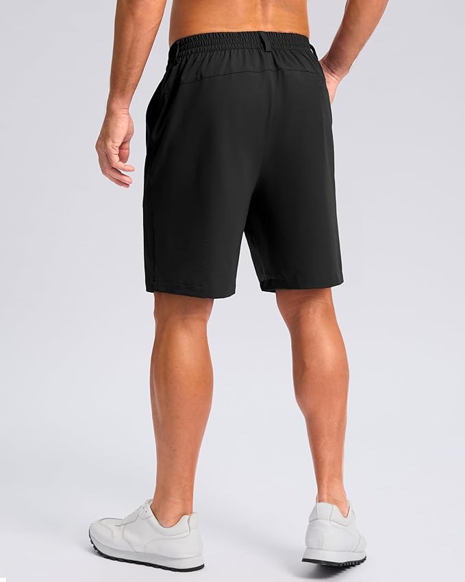 Pudolla Men's Casual Shorts 7"/9" Lightweight Golf Shorts with 3 Pockets Stretch Quick Dry Comfy Work Shorts