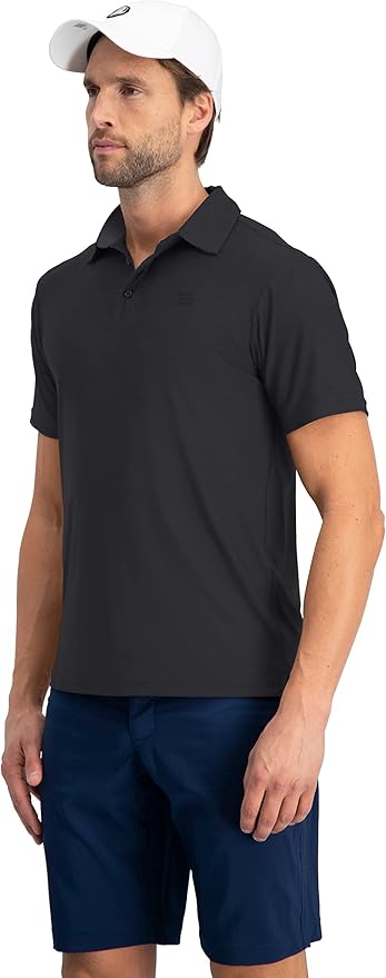 Three Sixty Six Golf Shirts for Men - Dry Fit Short-Sleeve Polo, Athletic Casual Collared T-Shirt