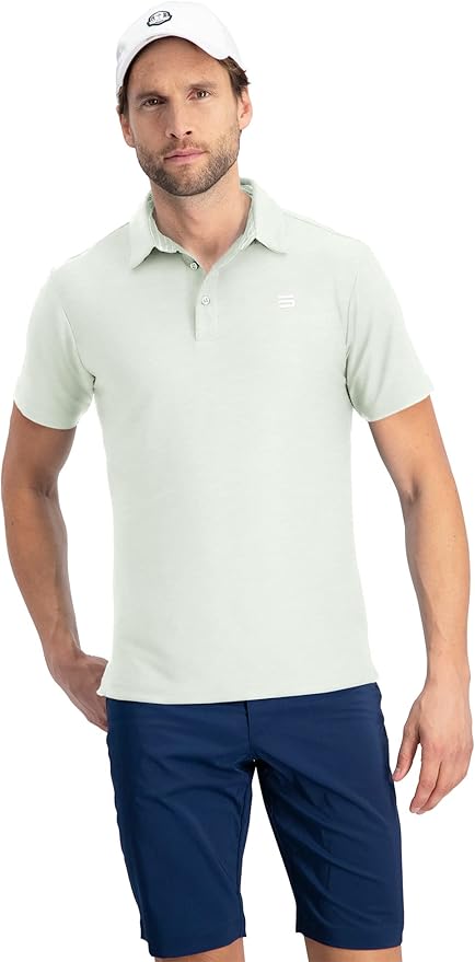 Three Sixty Six Golf Shirts for Men - Dry Fit Short-Sleeve Polo, Athletic Casual Collared T-Shirt