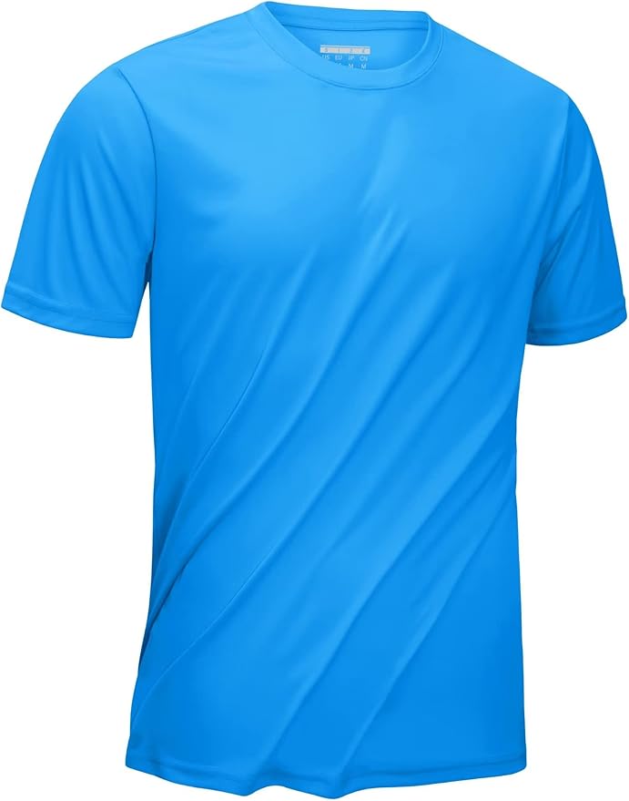 KEFITEVD Men's Short Sleeve UPF 50+ Sun Protection Shirts Quick Dry Rashguard Swim Shirt SPF Workout Fishing Athletic T-Shirt