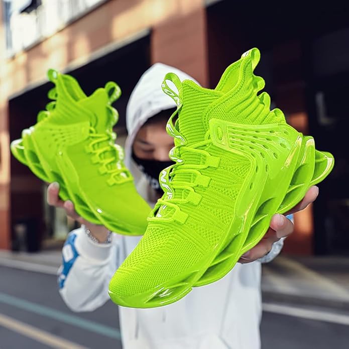 Hello MrLin Men's Running Shoes Non Slip Athletic Tennis Walking Blade Type Sneakers Hip Hop
