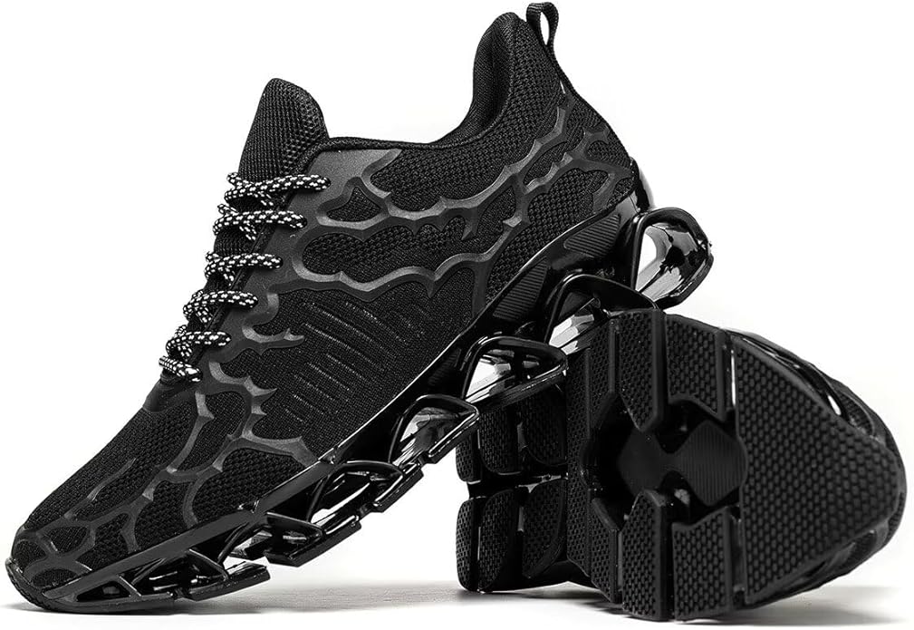 Vooncosir Men's Fashion Sneakers Breathable Mesh Running Shoes Blade Non Slip Soft Sole Casual Athletic Walking Shoes