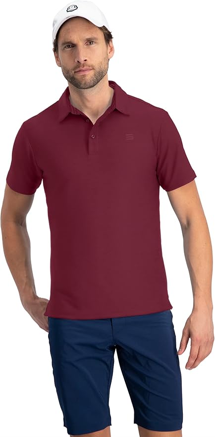 Three Sixty Six Golf Shirts for Men - Dry Fit Short-Sleeve Polo, Athletic Casual Collared T-Shirt