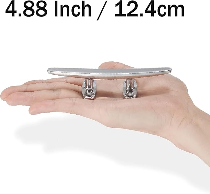 Boat Cleat Open Base Boat Cleat, Dock Cleat All 316 Stainless Steel Boat Mooring Accessories, Free Installation Accessories Screws(4/5 /6/8 inch)