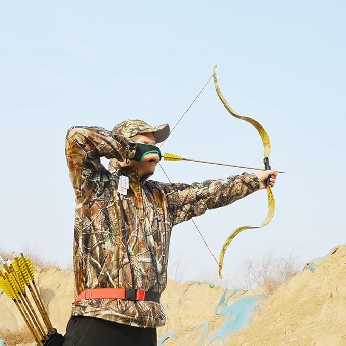 ZSHJGJR 30” Archery Carbon Arrows Hunting Arrows with 4” Turkey Feather Removable Tips Targeting Practice Arrows 500 Spine for Compound & Recurve & Traditional Bow 6/12pcs