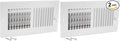 EZ-FLO 10 x 4 Inch (Duct Opening) Air Vent Cover for Wall or Ceiling, Two-Way Ventilation Register, Solid Steel HVAC Register Cover, White, 61609 (Pack of 2)