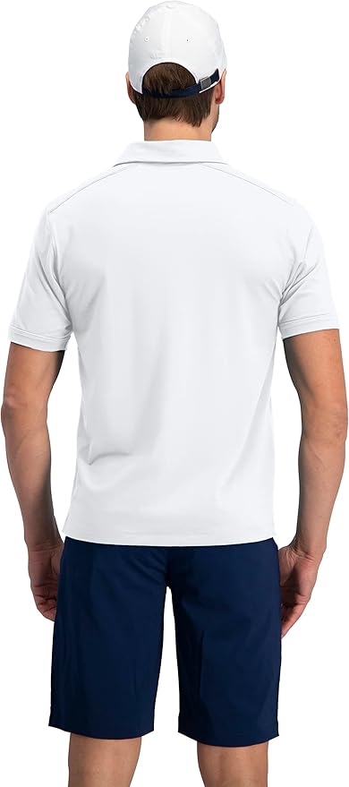 Three Sixty Six Golf Shirts for Men - Dry Fit Short-Sleeve Polo, Athletic Casual Collared T-Shirt