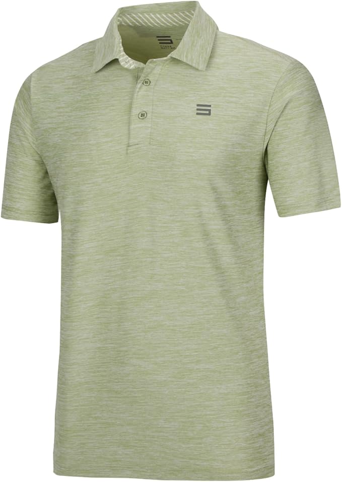 Three Sixty Six Golf Shirts for Men - Dry Fit Short-Sleeve Polo, Athletic Casual Collared T-Shirt