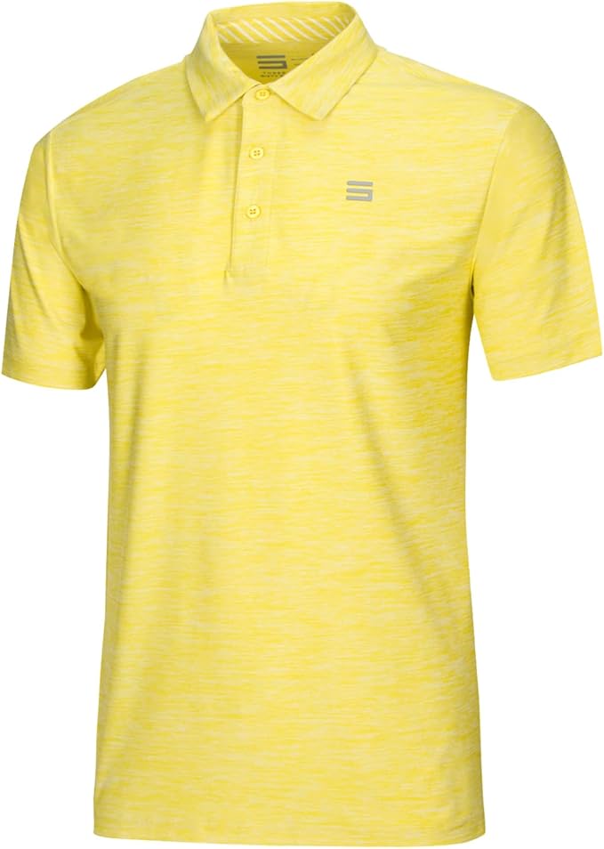 Three Sixty Six Golf Shirts for Men - Dry Fit Short-Sleeve Polo, Athletic Casual Collared T-Shirt