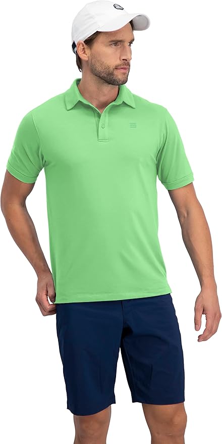 Three Sixty Six Golf Shirts for Men - Dry Fit Short-Sleeve Polo, Athletic Casual Collared T-Shirt