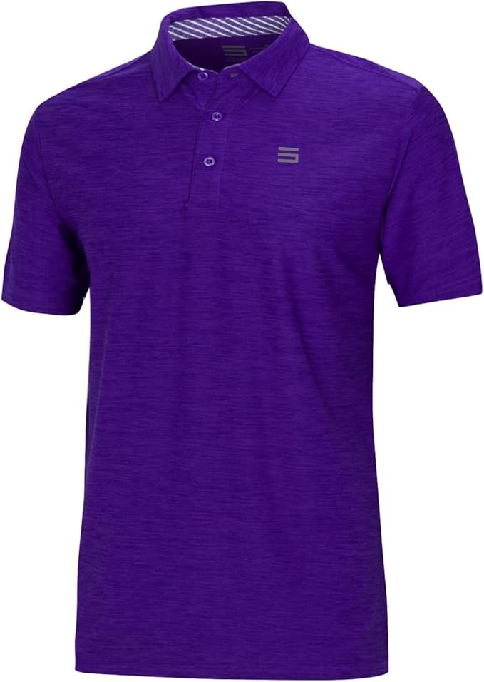 Three Sixty Six Golf Shirts for Men - Dry Fit Short-Sleeve Polo, Athletic Casual Collared T-Shirt