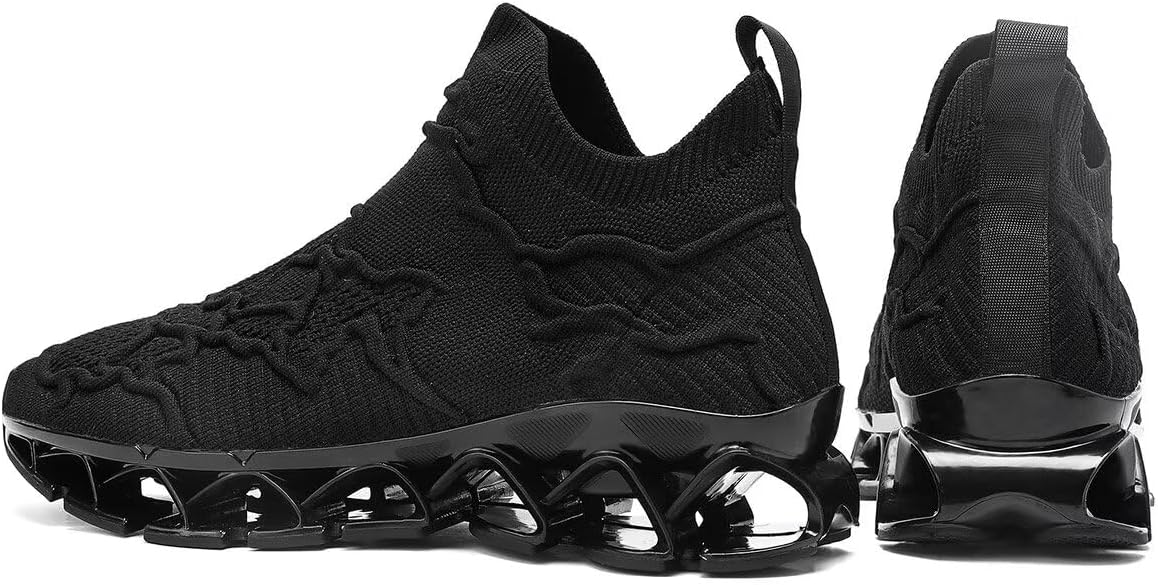 Vooncosir Men's Fashion Sneakers Breathable Mesh Running Shoes Blade Non Slip Soft Sole Casual Athletic Walking Shoes