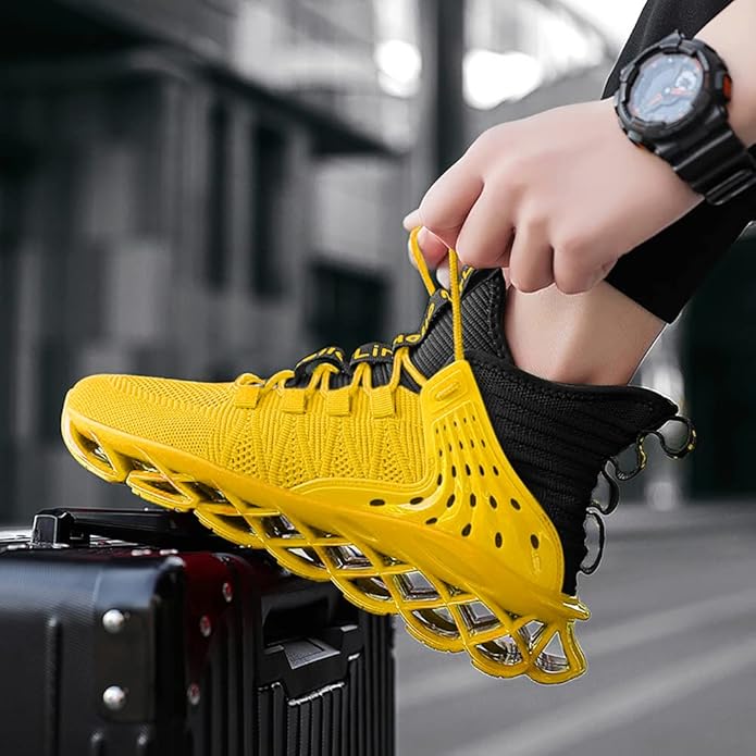 Hello MrLin Men's Running Shoes Non Slip Athletic Tennis Walking Blade Type Sneakers Hip Hop