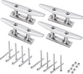 Boat Cleat Open Base Boat Cleat 4/5/6/8 inch, Dock Cleat All 316 Stainless Steel Boat Mooring Accessories, Include Installation Accessories Screws