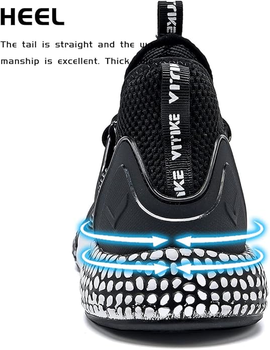 WETIKE Boy's Shoes Mesh Slip on Lightweight Running Sneakers