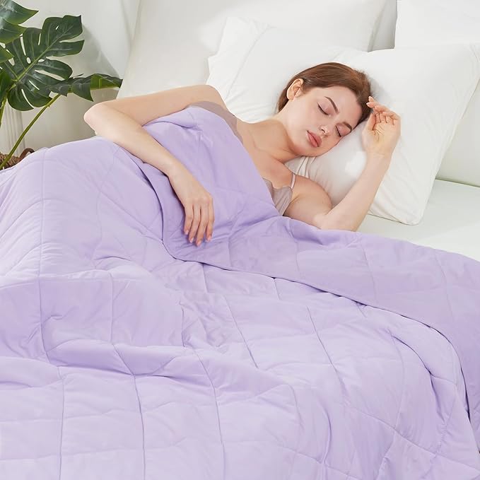 Cozy Bliss Cooling Throw Blanket for Hot Sleepers, Q-Max 0.4 Cooling Comfort 50x70, Cold Blankets for Night Sweats Sleeping, Ultra-Cool Lightweight Breathable Summer Blanket for Bed Travel