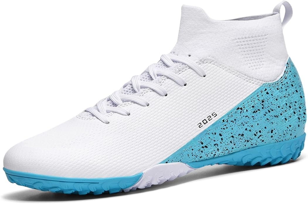 Soccer Cleats for Mens Womens Indoor Soccer Shoes Unisex Baseball Turf Shoes Youth Rugby Shoes Adult AG FG TF Football Boots Wide Training Sneaker