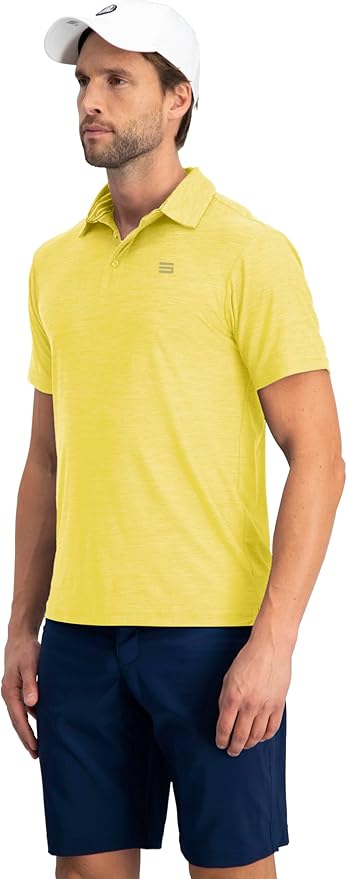 Three Sixty Six Golf Shirts for Men - Dry Fit Short-Sleeve Polo, Athletic Casual Collared T-Shirt