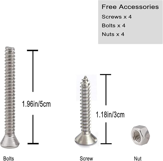 Boat Cleat Open Base Boat Cleat, Dock Cleat All 316 Stainless Steel Boat Mooring Accessories, Free Installation Accessories Screws(4/5 /6/8 inch)