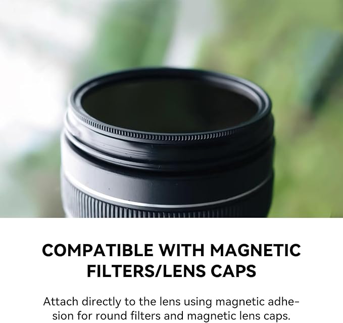 Kase 72mm Magnetic Adapter Ring, Aviation Aluminum 0.5s Snap-On Frame for CPL/ND/UV Filters, No Light Leak & Vignette, Ultra-Thin Stackable for DSLR Mirrorless Wide-Angle Vlog