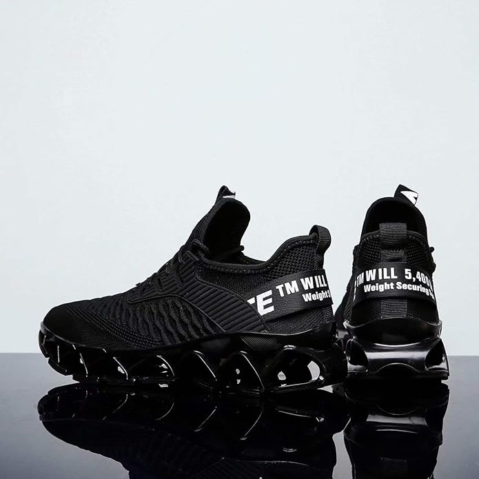Vooncosir Men's Fashion Sneakers Breathable Mesh Running Shoes Blade Non Slip Soft Sole Casual Athletic Walking Shoes