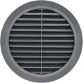 Graphite/Gray 5" Inch Round Ventilation Grille with Insect mesh. (Duct 5Ø / Grille 6Ø) Ventilation Applications. Indoor and Outdoor Vent Cover. Available 3 Sizes / 4 Colors.