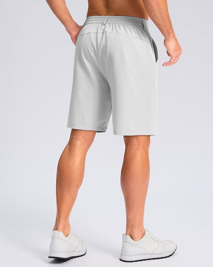 Pudolla Men's Casual Shorts 7"/9" Lightweight Golf Shorts with 3 Pockets Stretch Quick Dry Comfy Work Shorts