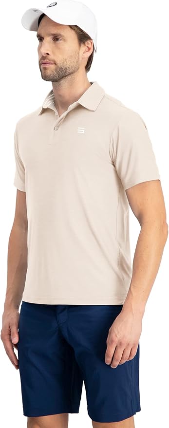 Three Sixty Six Golf Shirts for Men - Dry Fit Short-Sleeve Polo, Athletic Casual Collared T-Shirt