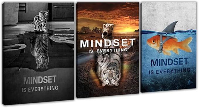 Success Wall Painting Inspirational Art Office Decor Motivational Canvas Black Poster Positive Framed Artwork Prints Picture for Living Room [36'W x 16'H]