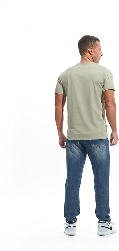 VEIISAR Premium V Neck T Shirts for Men - Modern Fitted Tees Vneck Undershirts