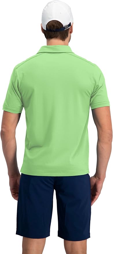Three Sixty Six Golf Shirts for Men - Dry Fit Short-Sleeve Polo, Athletic Casual Collared T-Shirt