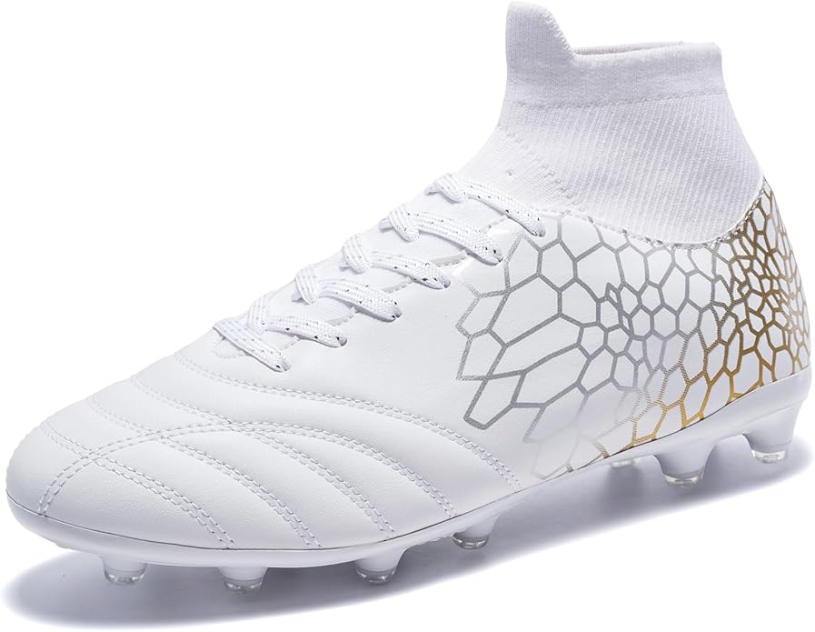 Boys Girls Soccer Cleats Youth Training Football Cleats High-top Soccer Shoes for Little/Big Kid