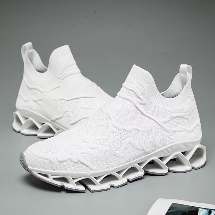 Vooncosir Men's Fashion Sneakers Breathable Mesh Running Shoes Blade Non Slip Soft Sole Casual Athletic Walking Shoes
