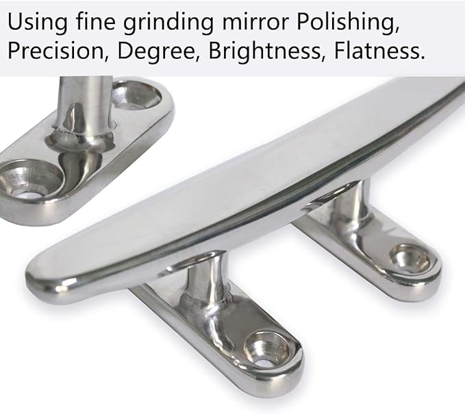 Boat Cleat Open Base Boat Cleat, Dock Cleat All 316 Stainless Steel Boat Mooring Accessories, Free Installation Accessories Screws(4/5 /6/8 inch)